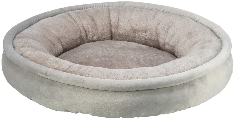 Emmi bed, round, diam 50 cm, light grey