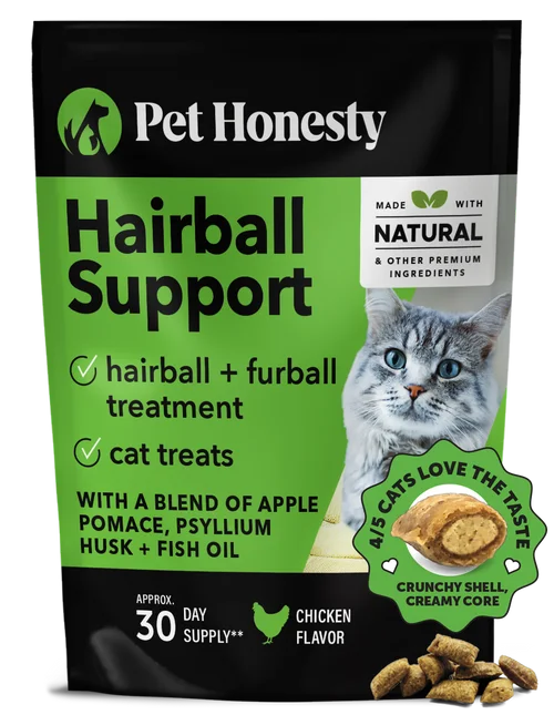 Pet Honesty Dual Texture Hairball Support Supplement for Cats