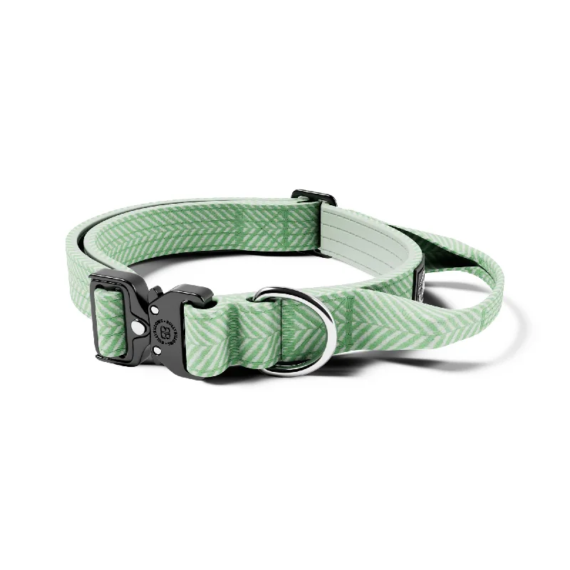 2.5cm Herringbone Combat® Collar | With Handle - Mint Green