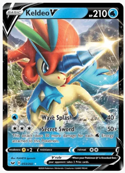 Keldeo V - SWSH01: Sword & Shield Base Set #053/202