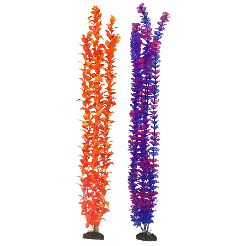 Penn Plax 28" Aqua Plants Colored  2pk