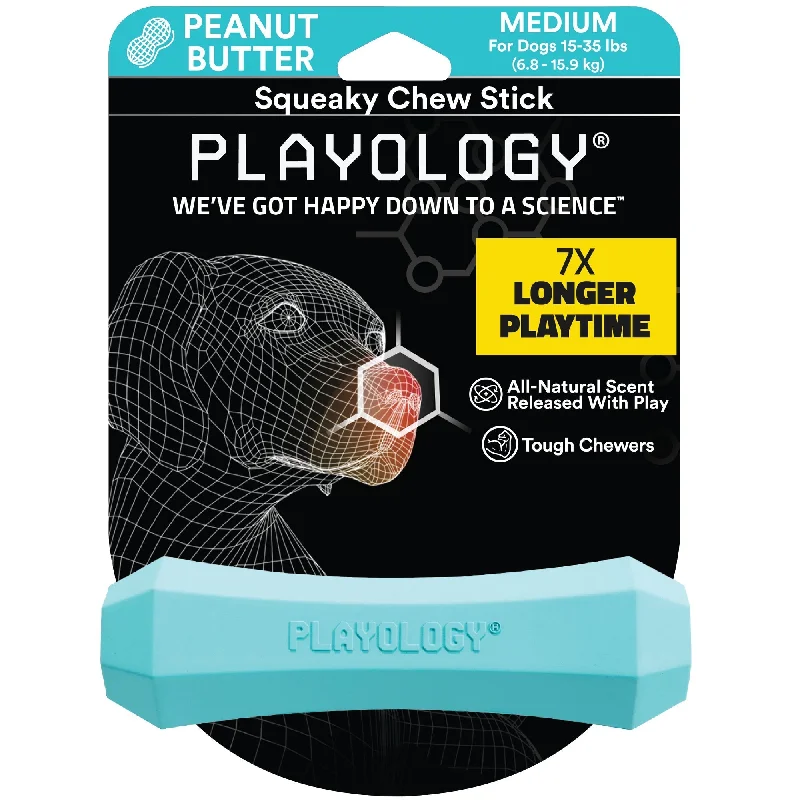 Playology Squeaky Peanut Butter Chew Stick for Dogs