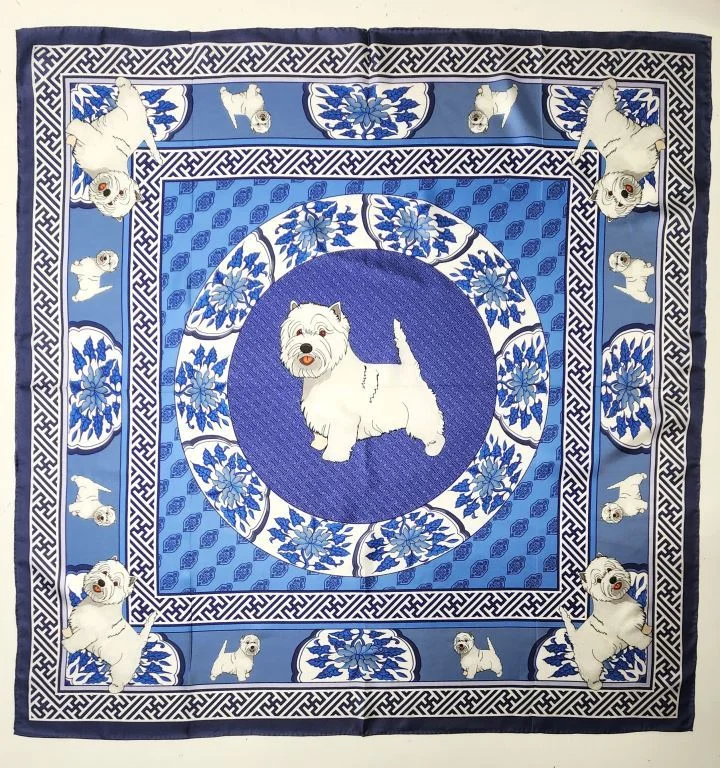 Westie Silk Scarf