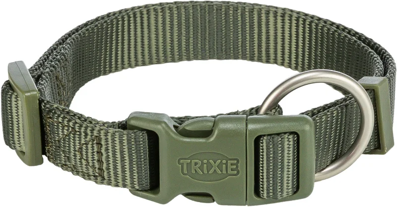 Premium collar, M–L: 35–55 cm/20 mm, olive green