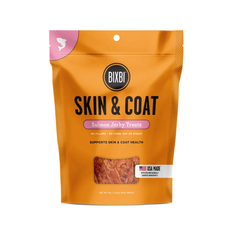 BIXBI® Skin & Coat Jerky Treats for Dogs – Salmon Recipe