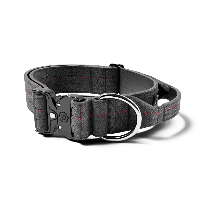 5cm Tweed Combat® Collar | With Handle & Secure Clip - Stone Grey