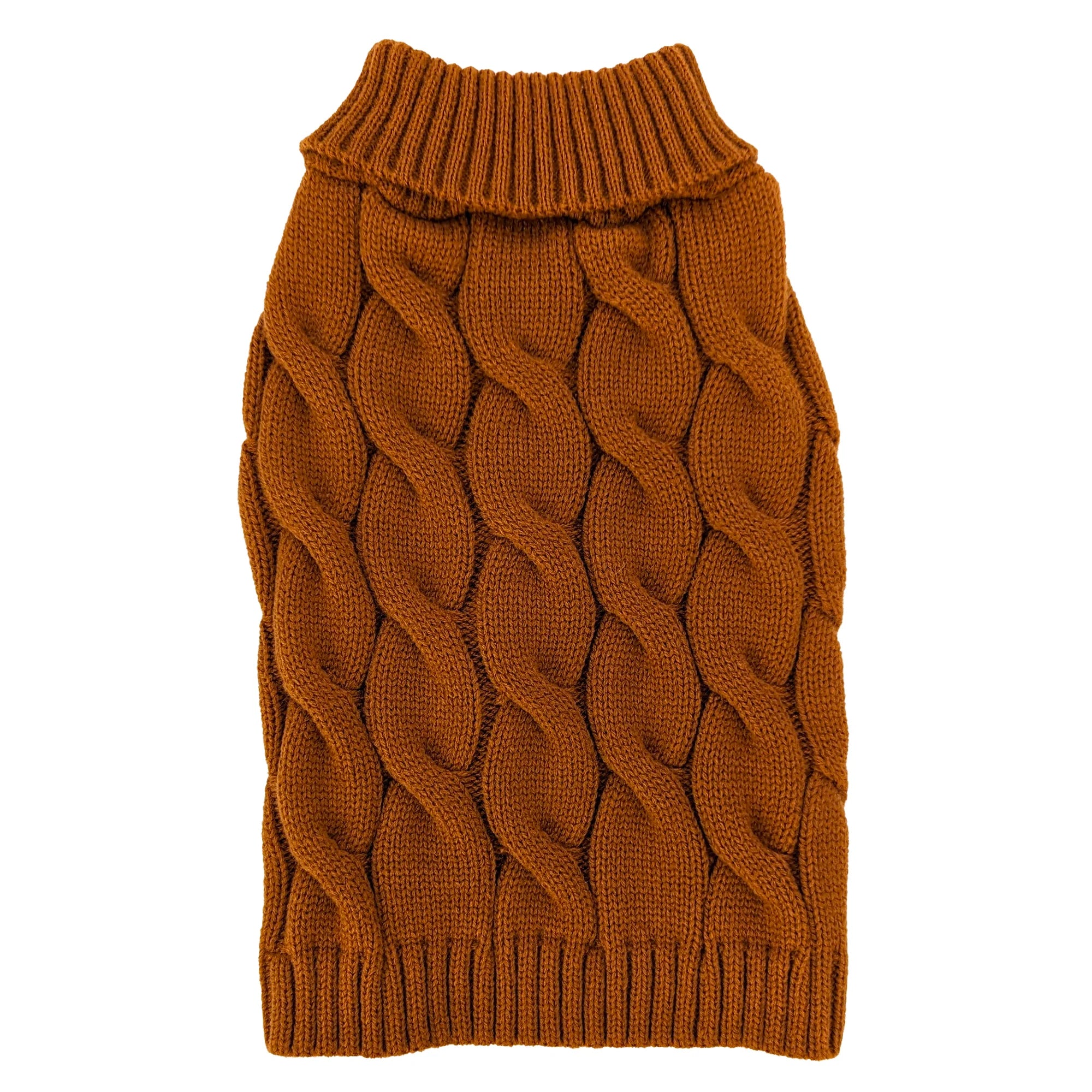 Fashion Pet by Ethical Twisted Cable Sweater Caramel