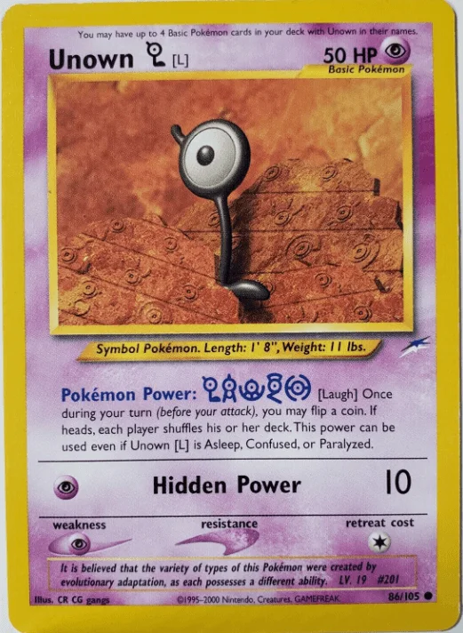 Unown [L] #086/105 (Near Mint)