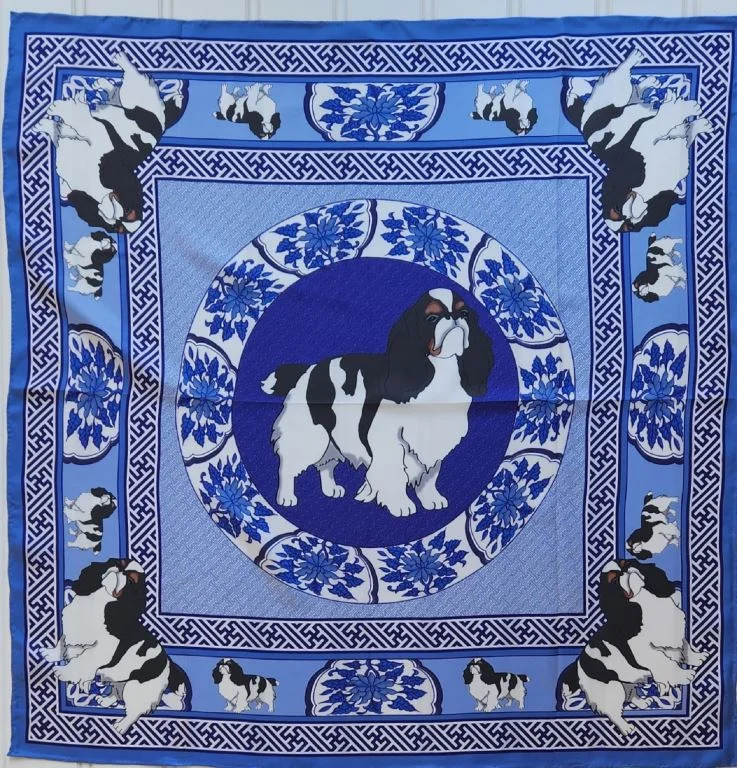 English Toy Spaniel Silk Scarf