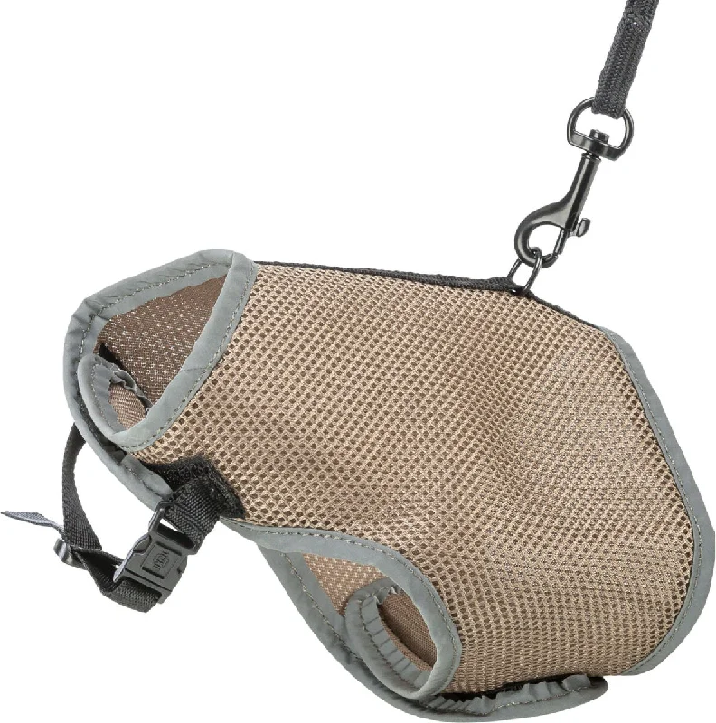 Soft harness cat, with lead, 24–42 cm, 1.20 m, taupe