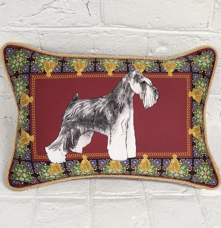 Miniature Schnauzer Lumbar Pillow Cover