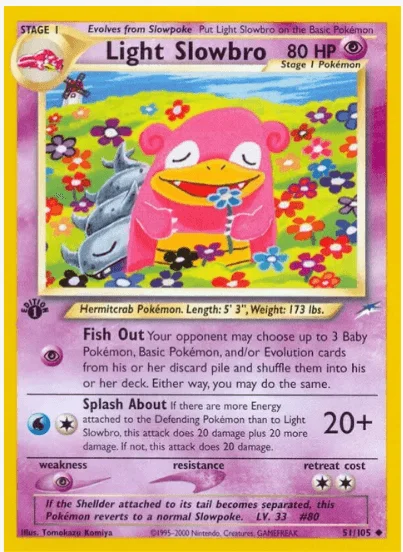 1st edition Light Slowbro - Neo Destiny #051/105