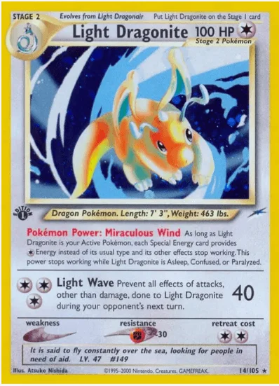 1st edition Light Dragonite - Neo Destiny #014/105 (Near Mint)