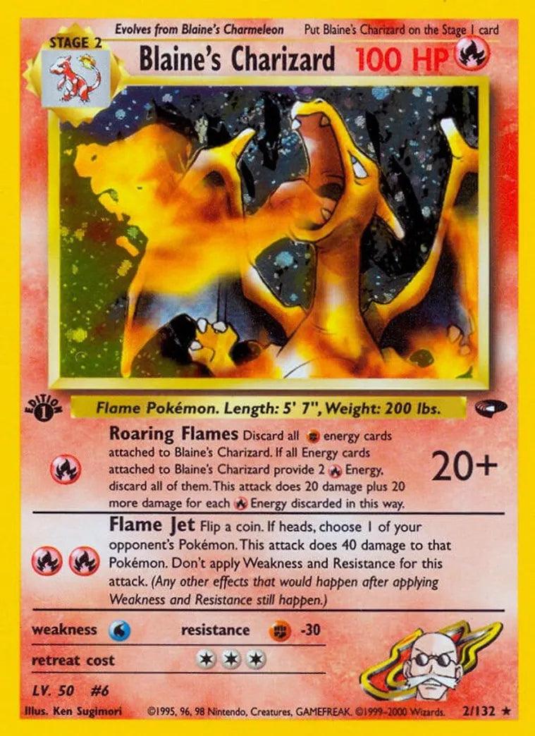 1st edition Blaine's Charizard - Gym Challenge #002/132 (Near Mint)