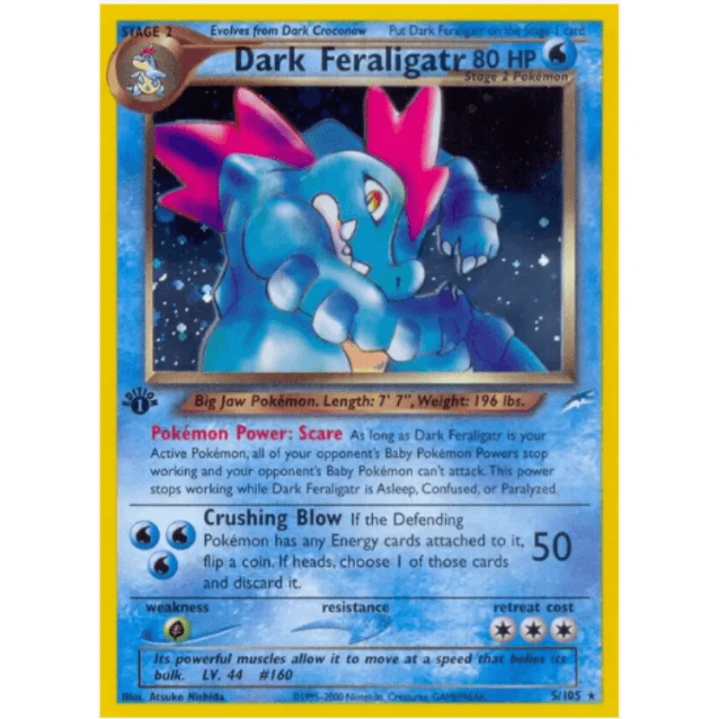 1st edition Dark Feraligatr - Neo Destiny #005/105 (Lightly Played)