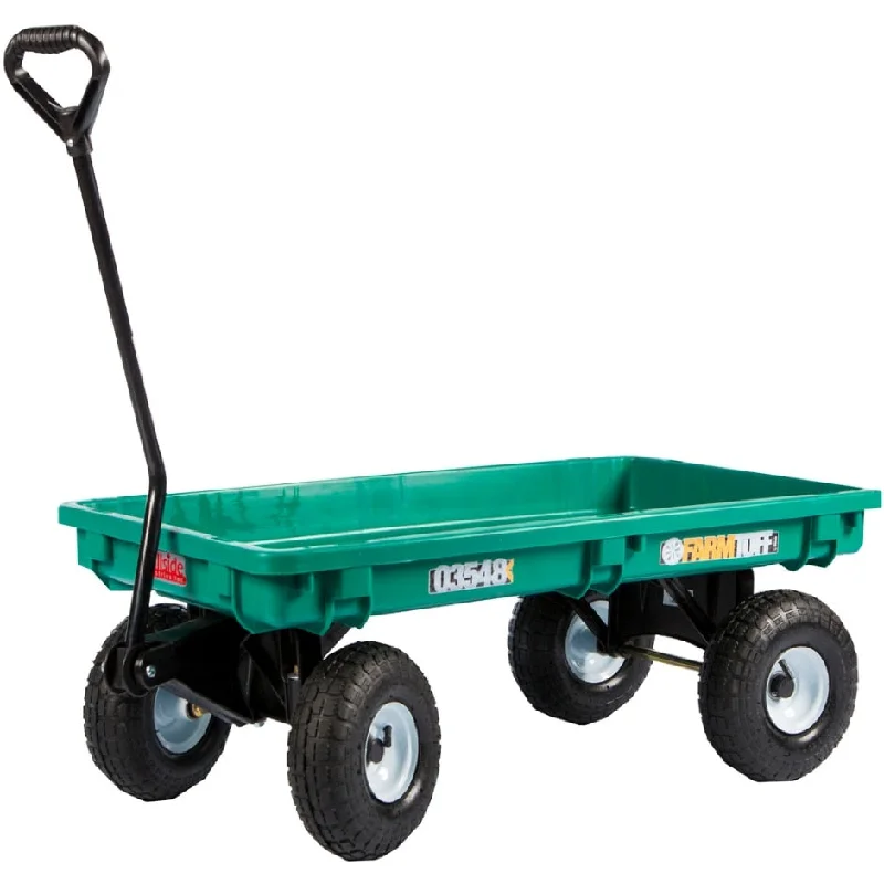 FARM-TUFF DECK WAGON PLASTIC WITH FLAT FREE TIRES