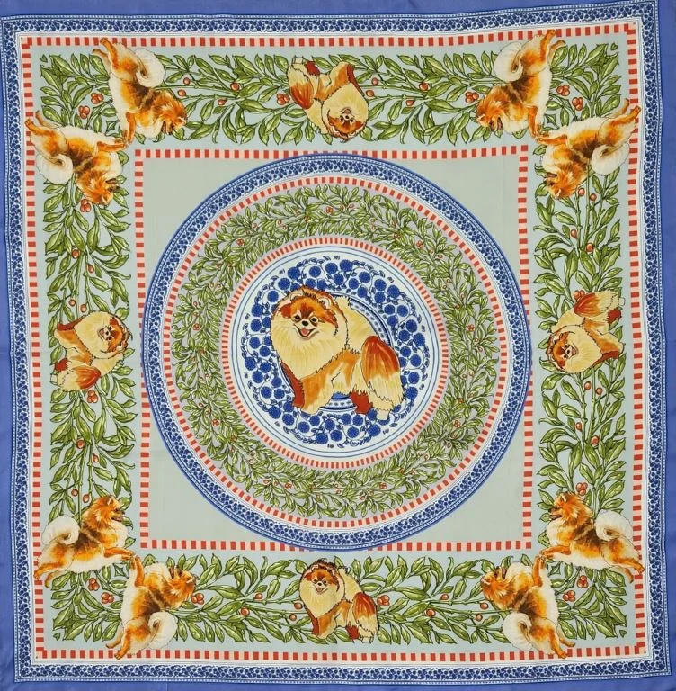 Pomeranian Silk Scarf