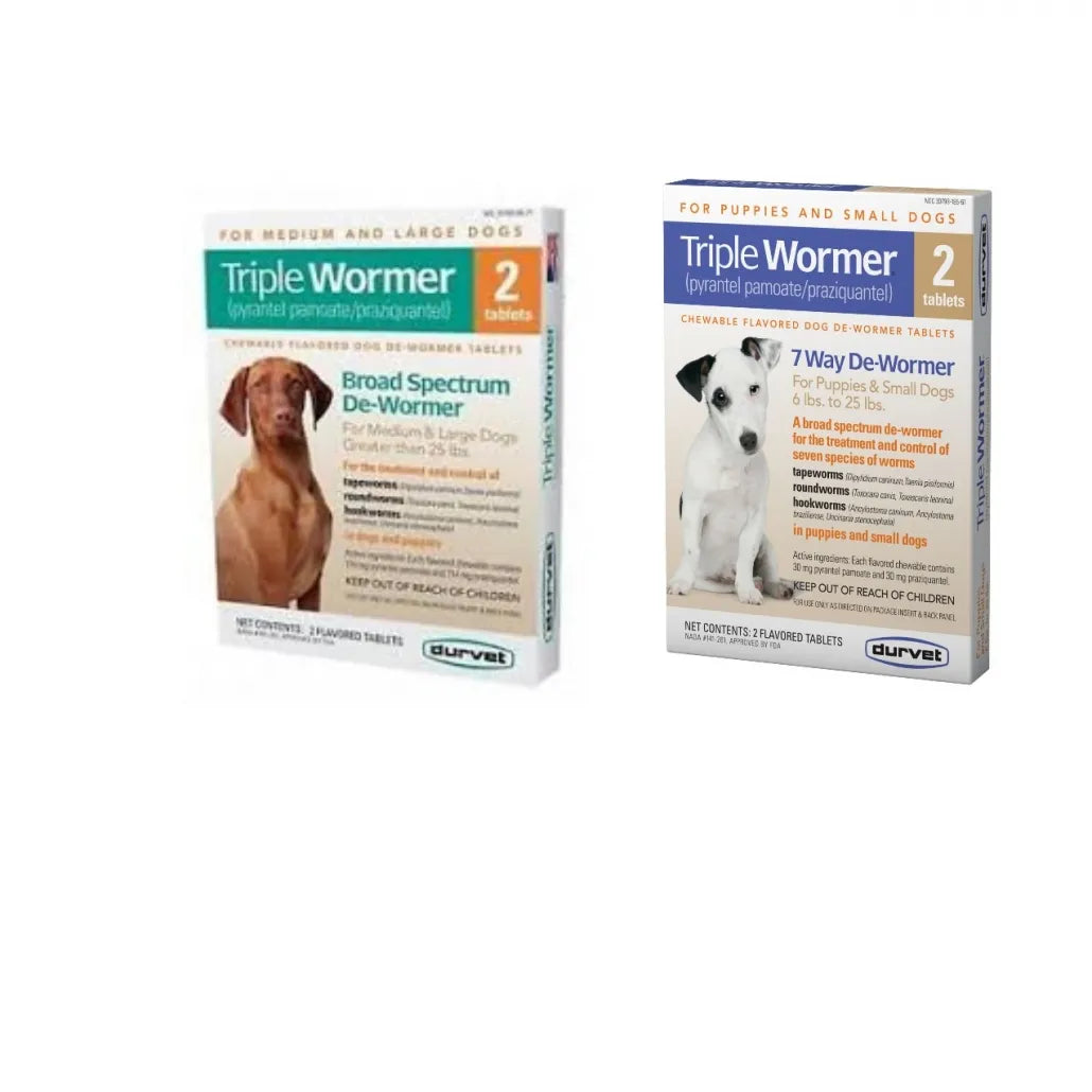 Durvet Triple Wormer for dogs 2ct.