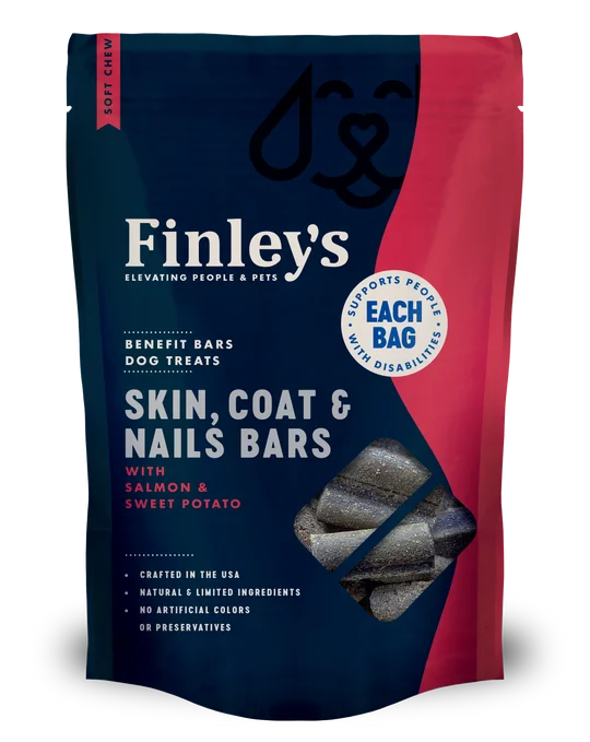 Finley's Skin, Coat & Nails Soft Chew Benefit Bars Dog Treats