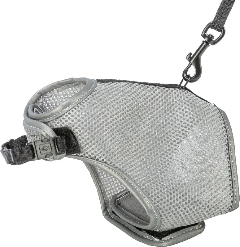 Soft harness cat, with lead, 24–42 cm, 1.20 m, grey