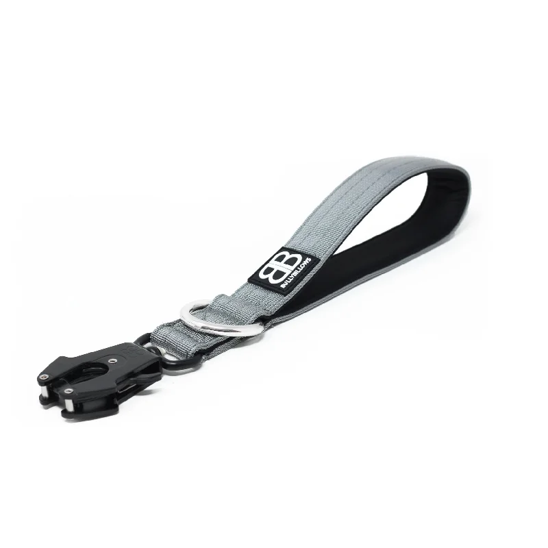 Combat Traffic Leash | Short Handle for Control -  Metal Grey