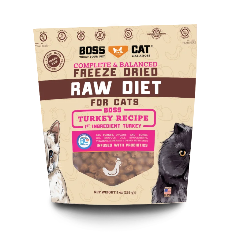 Boss Cat® Brand Freeze Dried Raw Diet Turkey Recipe