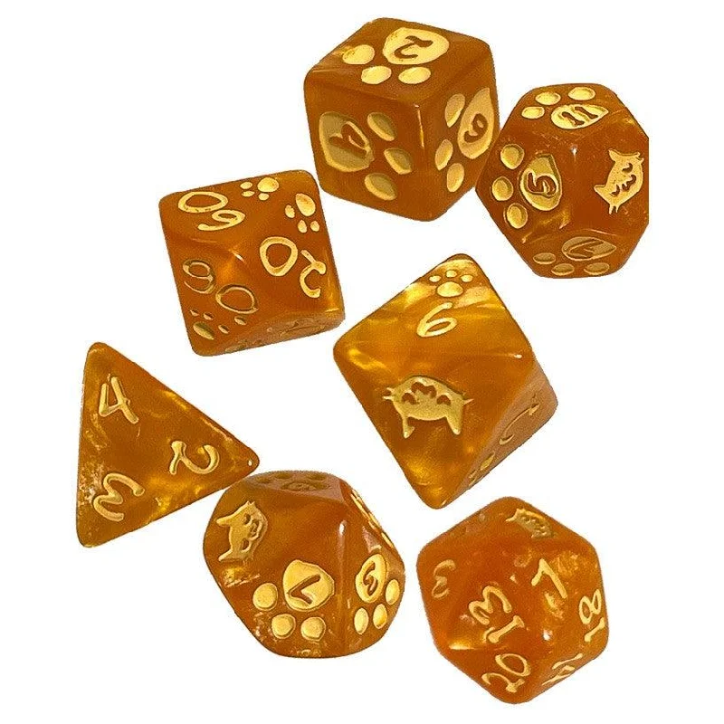 7-Set Dice Kitten Orange