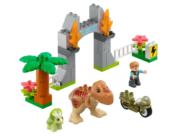 LEGO Duplo T. rex and Triceratops Dinosaur Breakout 10939 Building Kit