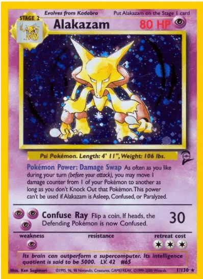 Alakazam - Base Set 2 #001/130 (Damaged)