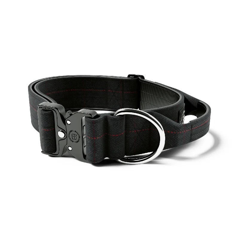 5cm Tweed Combat® Collar | With Handle & Secure Clip - Charcoal Black