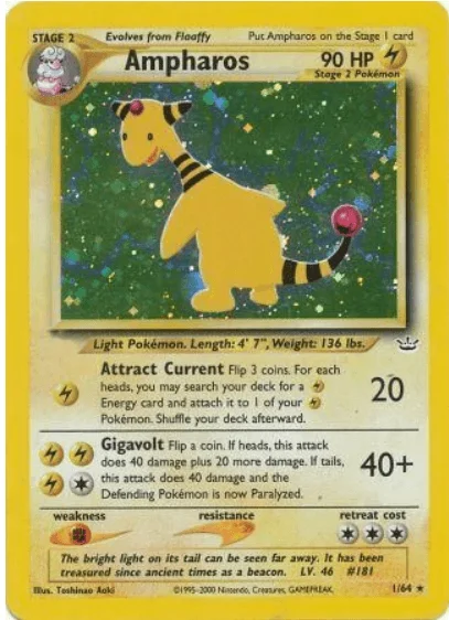 Ampharos - Neo Revelation #01/64 (Moderately Played)