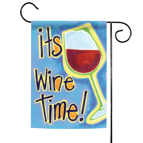 Toland Flags "It's Wine Time" Double Sided Flag