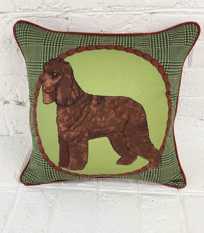 Irish Water Spaniel Decorative Pillow Cover