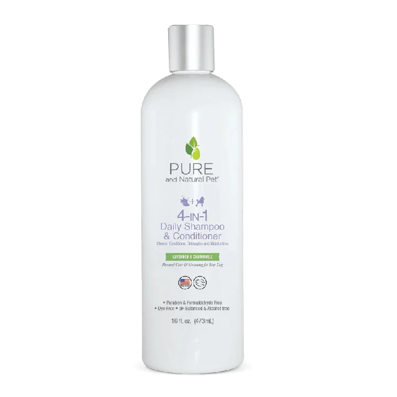 Pure and Natural Dog Shampoo + Conditioner: Daily 4-in-1