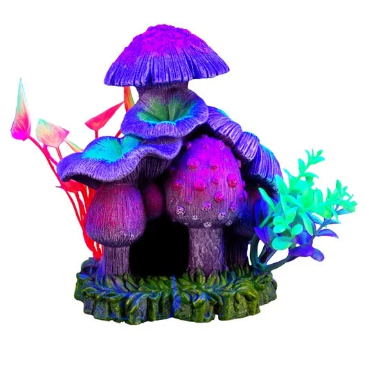 Marina iGlo Ornament - Mushroom House with Plants